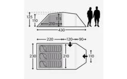 Kampa Mersea 3 Campingzelt Mit Stangen Für 3 Personen 430 X 230 X 125 Cm -Wild Und Frei 601015 4392247