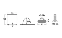 High Peak Mehrzweckzelt Lido -Wild Und Frei 615331 4452195