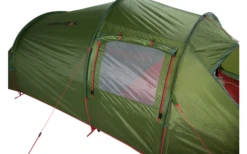 High Peak Falcon 3 LW Lightweight 3 Personen Tunnelzelt Aluminium Gestänge Olive/rot -Wild Und Frei 733031 4904030