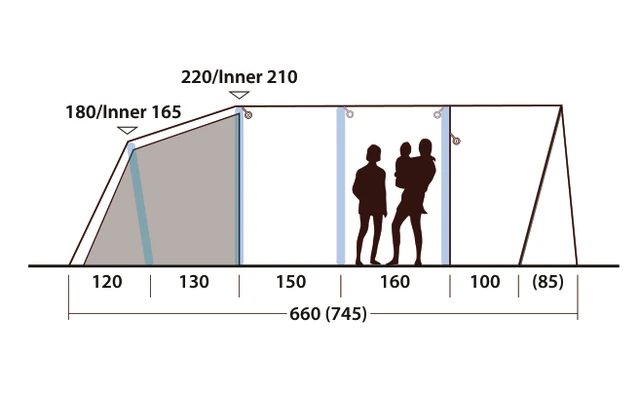 Outwell Hayward Lake 6ATC Aufblasbares Tunnelzelt 6 Personen 9 Outwell Hayward Lake 6ATC Aufblasbares Tunnelzelt 6 Personen – Bild 7
