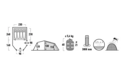 High Peak Zelt Goshawk 4 Tunnelzelt -Wild Und Frei 803042 5244845